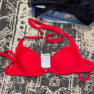 Red bikini top